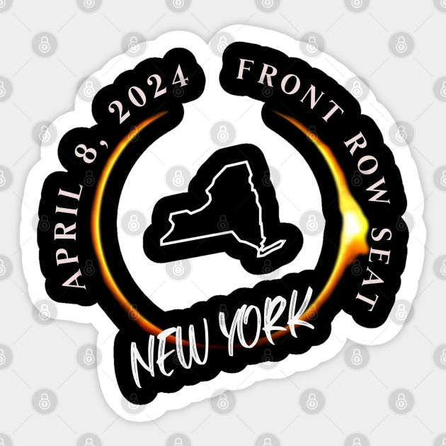 2024 New York Eclipse Front Row Seat To Total Darkness Sticker by SmoothVez Designs